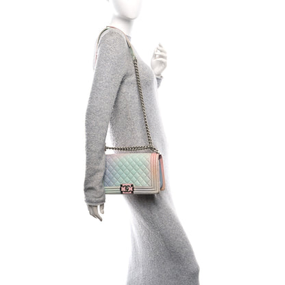 Chanel Caviar Quilted Medium Cuba Rainbow Boy Flap Pink Multicolor 2 of 11