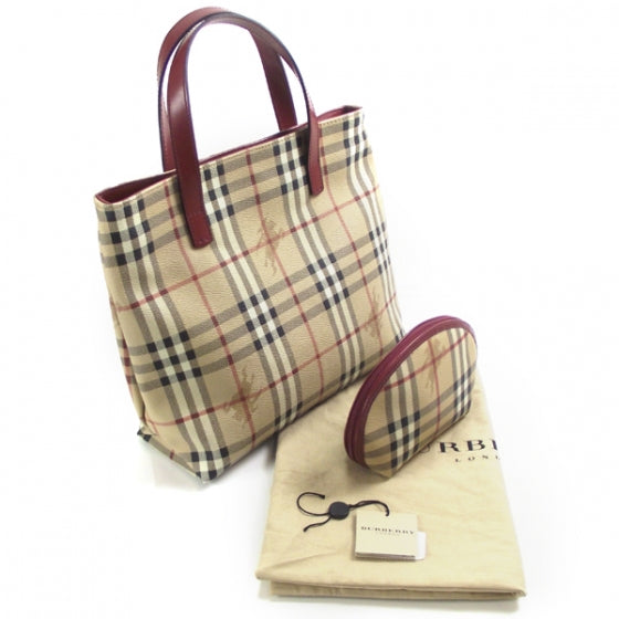 Burberry Haymarket Check Tote w Cosmetic Pouch 2 of 9