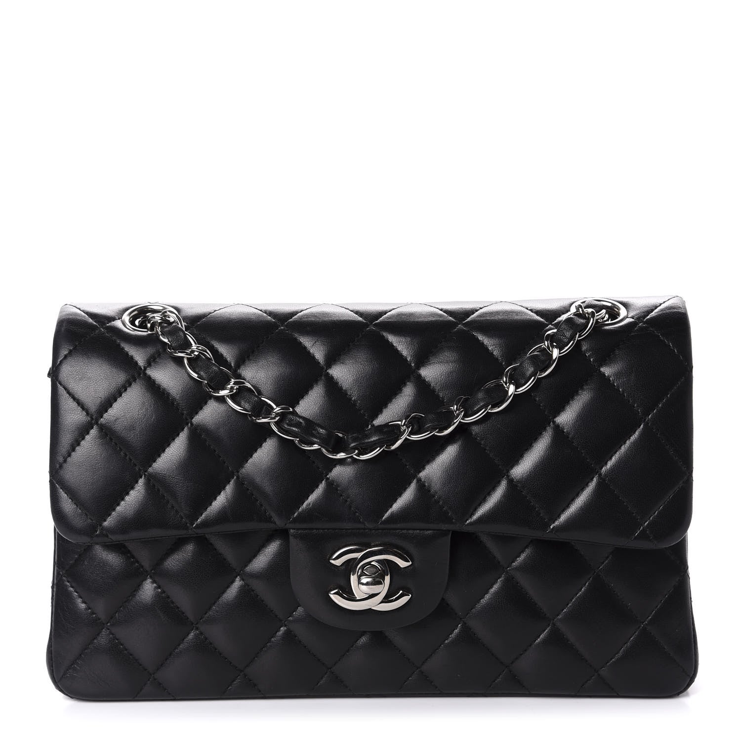 Chanel Lambskin Quilted Small Double Flap Black 1 of 11