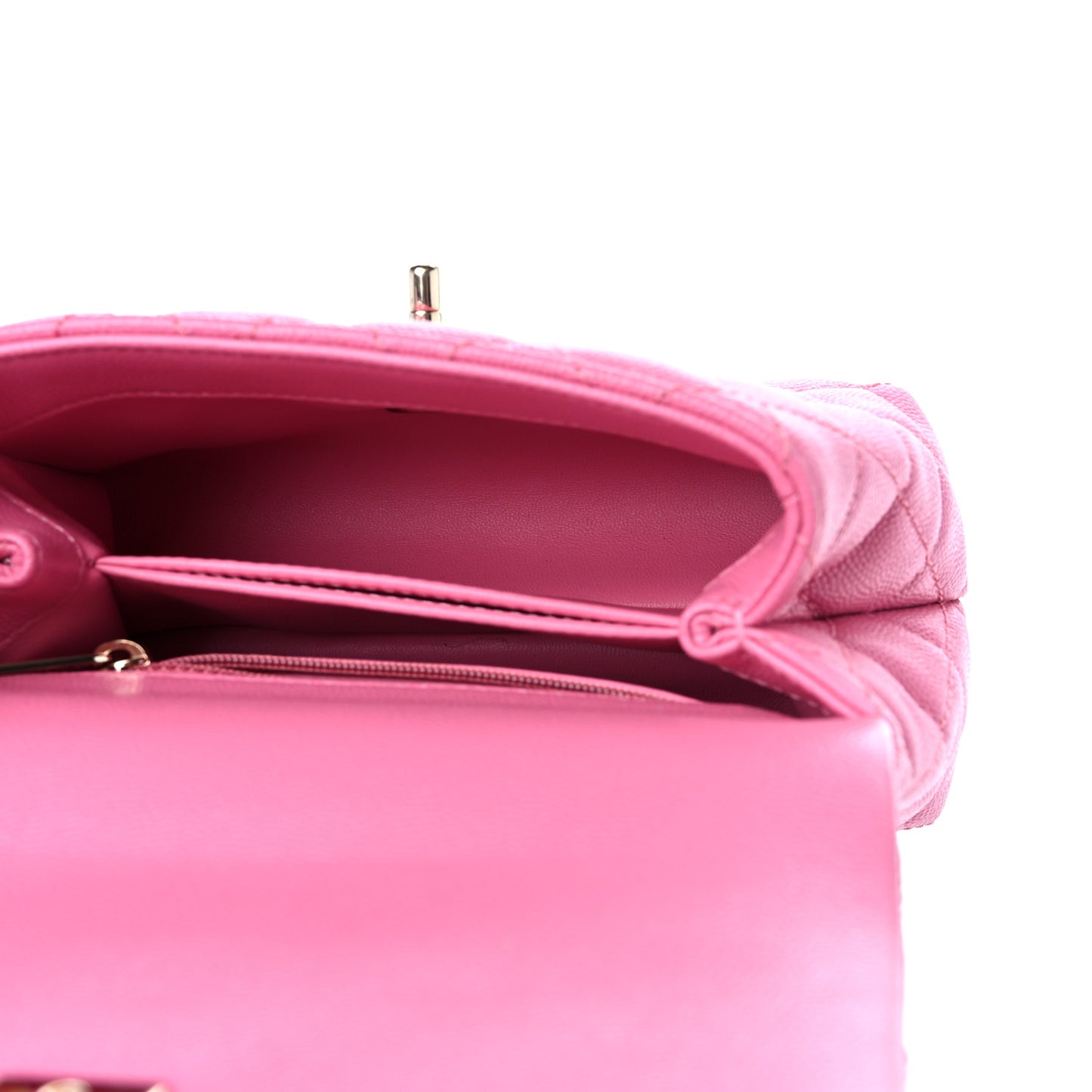 Caviar Quilted Lizard Embossed Extra Mini Coco Handle Flap Pink