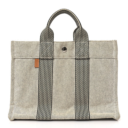 Hermes Canvas Herline PM Tote Light Grey 1 of 8