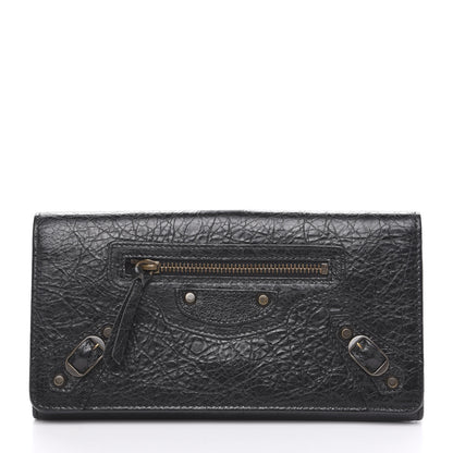Balenciaga Agneau Classic Hardware Money Wallet Black 1 of 5