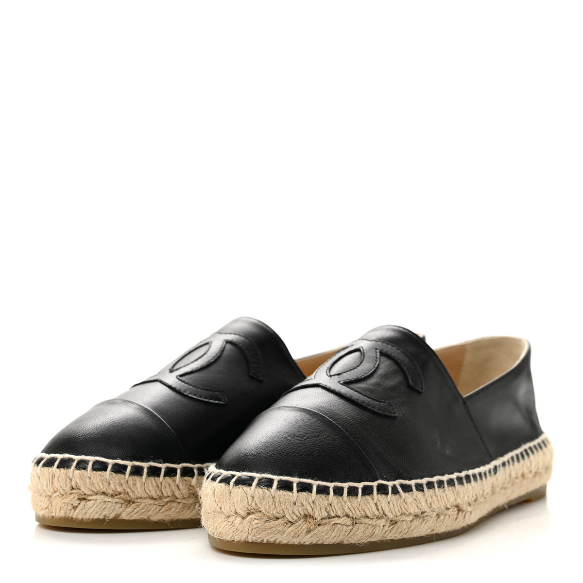 Lambskin CC Espadrilles 39 Black