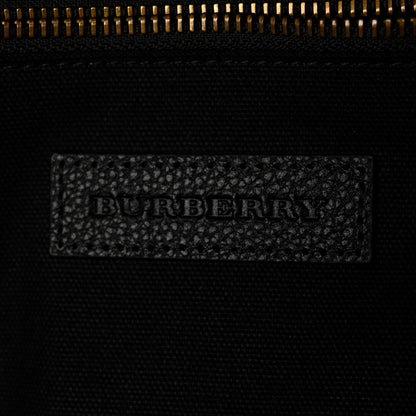 Burberry Mega Check Calfskin Abbeydale Simple Backpack Black Camel 6 of 11