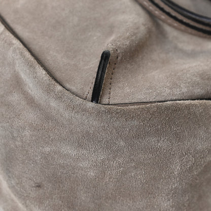Chloe Suede Calfskin Small Lexa Shoulder Bag Motty Grey 11 of 12