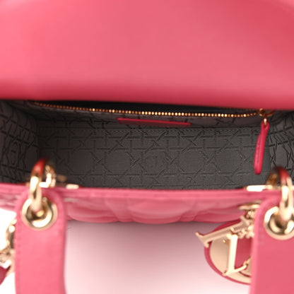 Christian Dior Lambskin Cannage Small Lady Dior Fraise 5 of 9