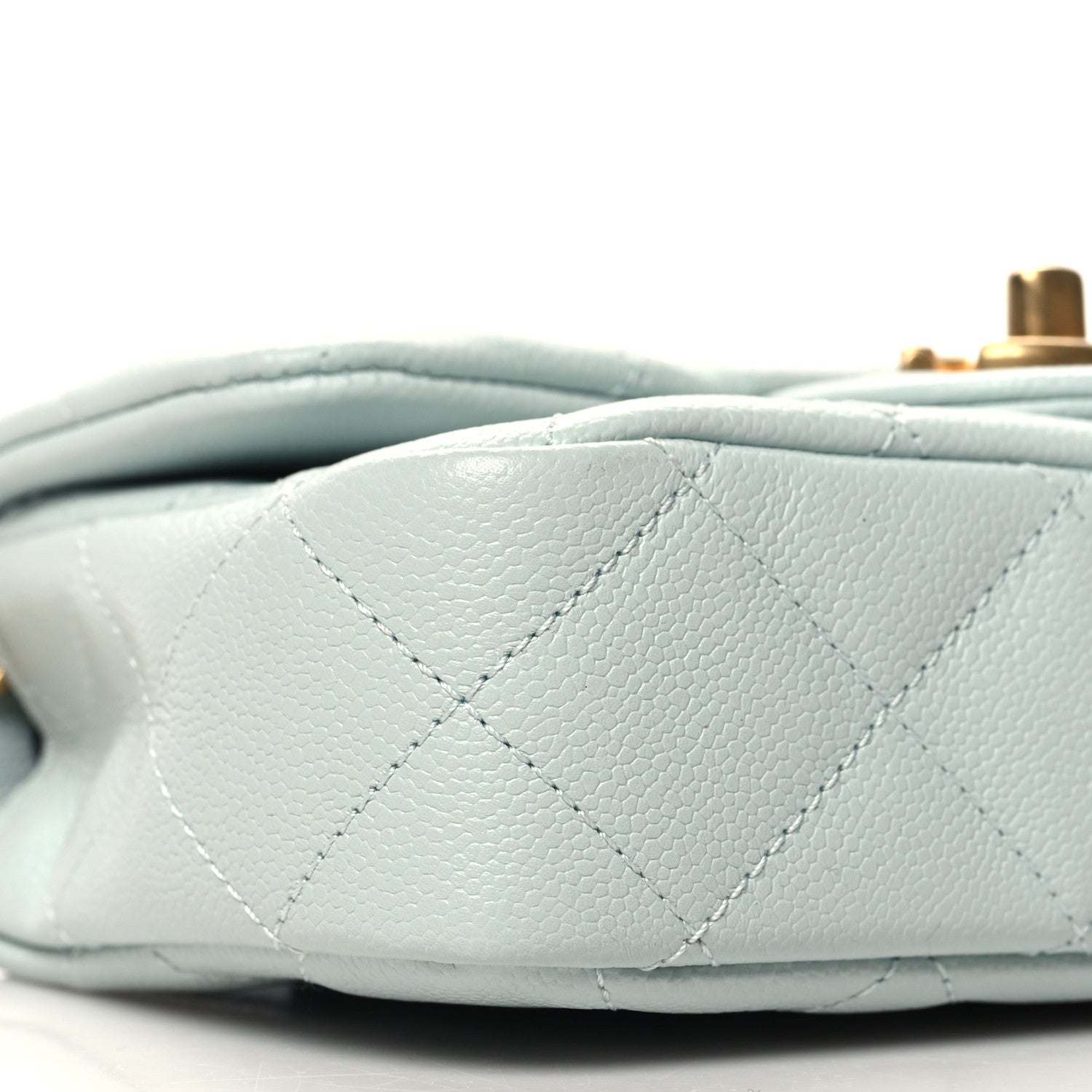 Chanel Caviar Quilted Mini Rectangular Sweetheart Flap Light Blue 9 of 10
