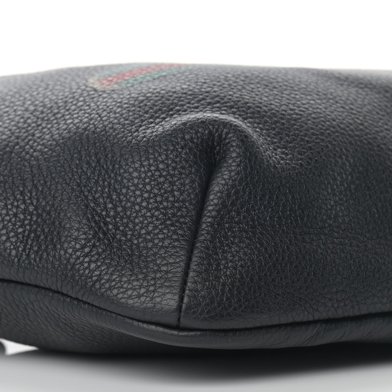 Gucci Grained Calfskin Logo Belt Bag Black 9 of 11