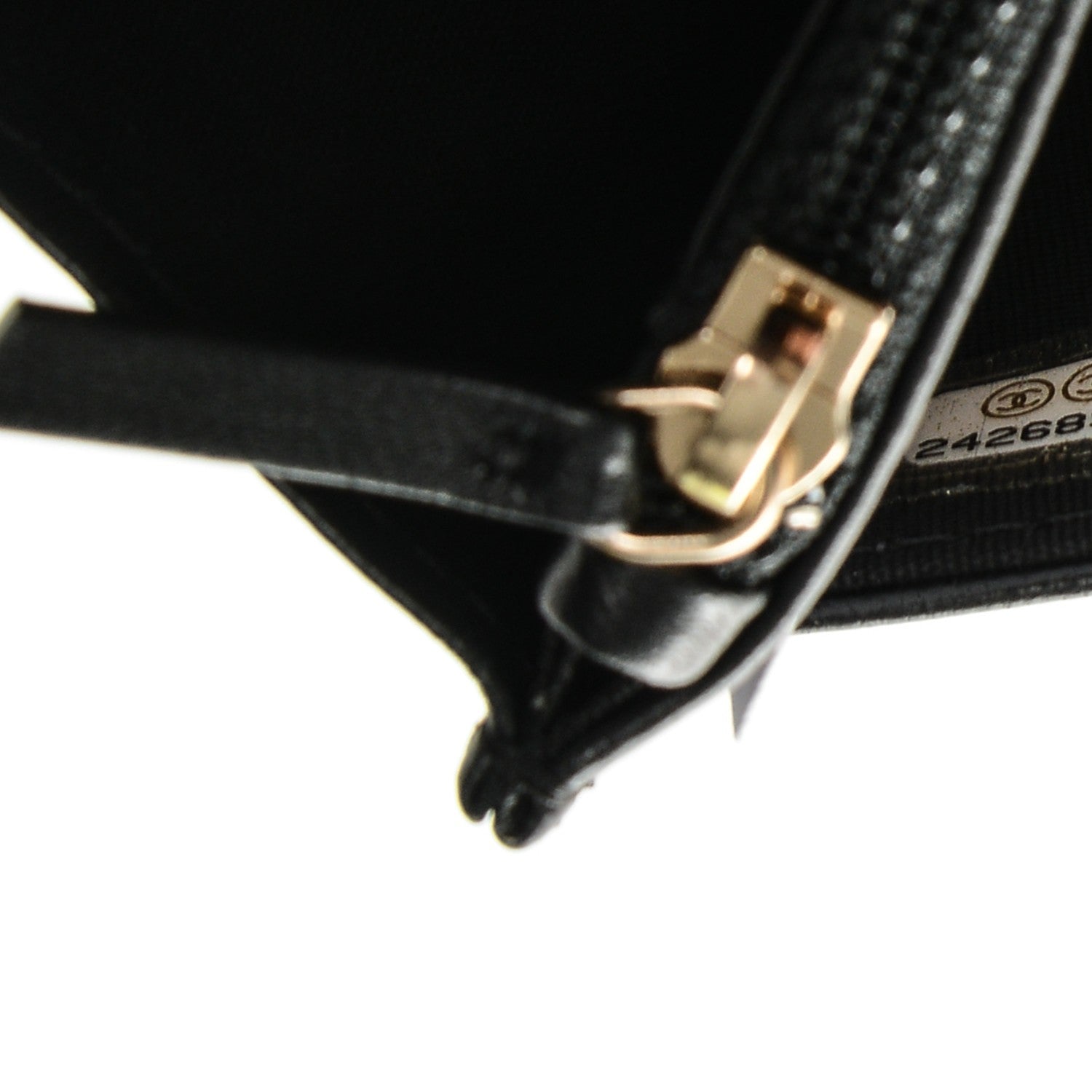 Chanel Lambskin Quilted Double Stitch Tassel Wallet On Chain WOC Black 8 of 8