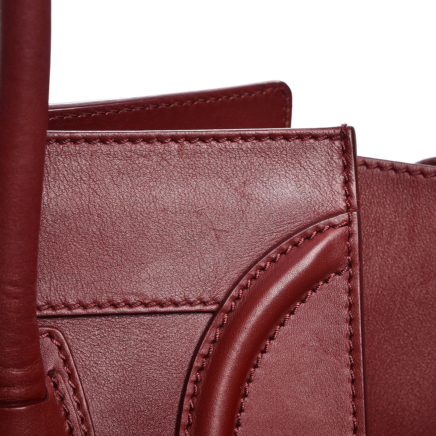 Celine Smooth Calfskin Mini Luggage Burgundy 10 of 16