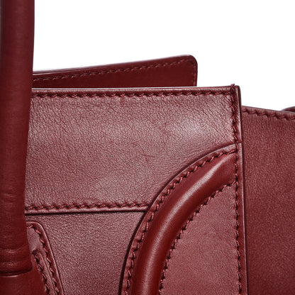 Celine Smooth Calfskin Mini Luggage Burgundy 10 of 16