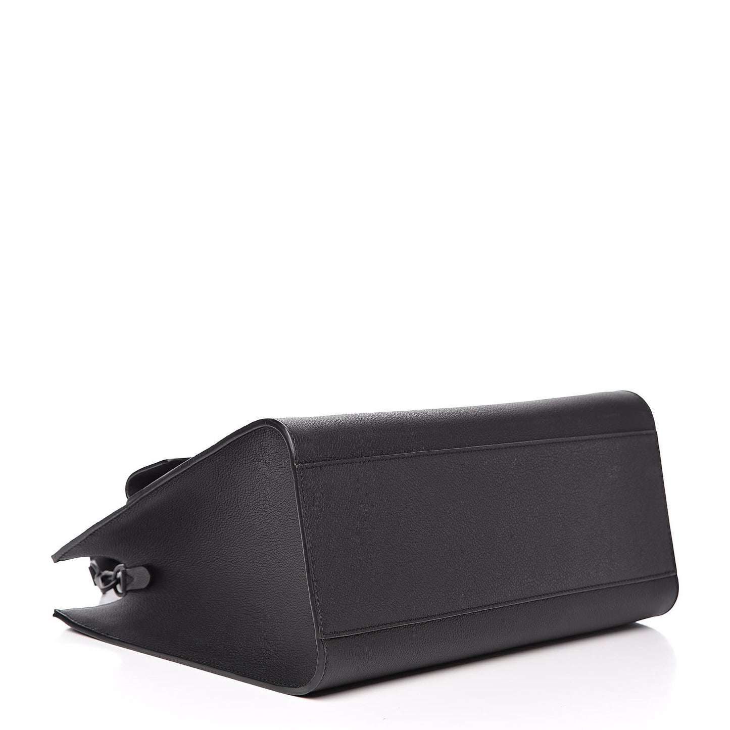 Soft Calfskin Lockme Tote MM Black