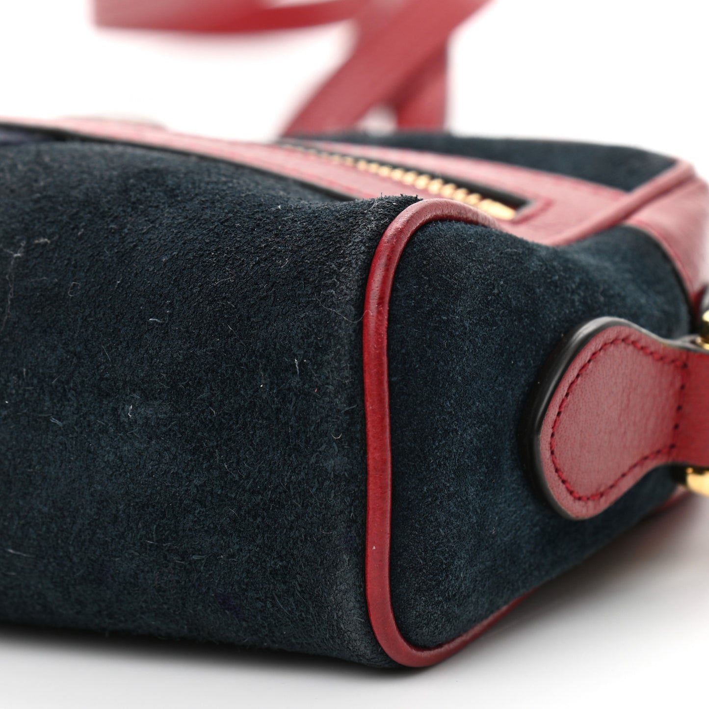 Suede Calfskin Web Mini Ophidia Shoulder Bag New Blue Romantic Cherry