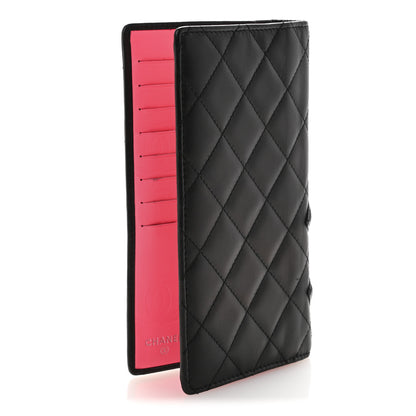 Chanel Calfskin Quilted Cambon Yen Wallet Black 3 of 9
