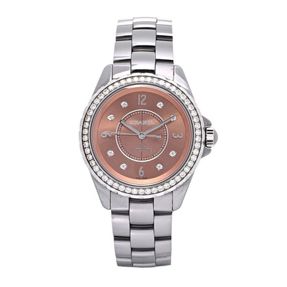 Chanel Titanium Ceramic Diamond Bezel 38mm J12 Automatic Watch Pink 1 of 5