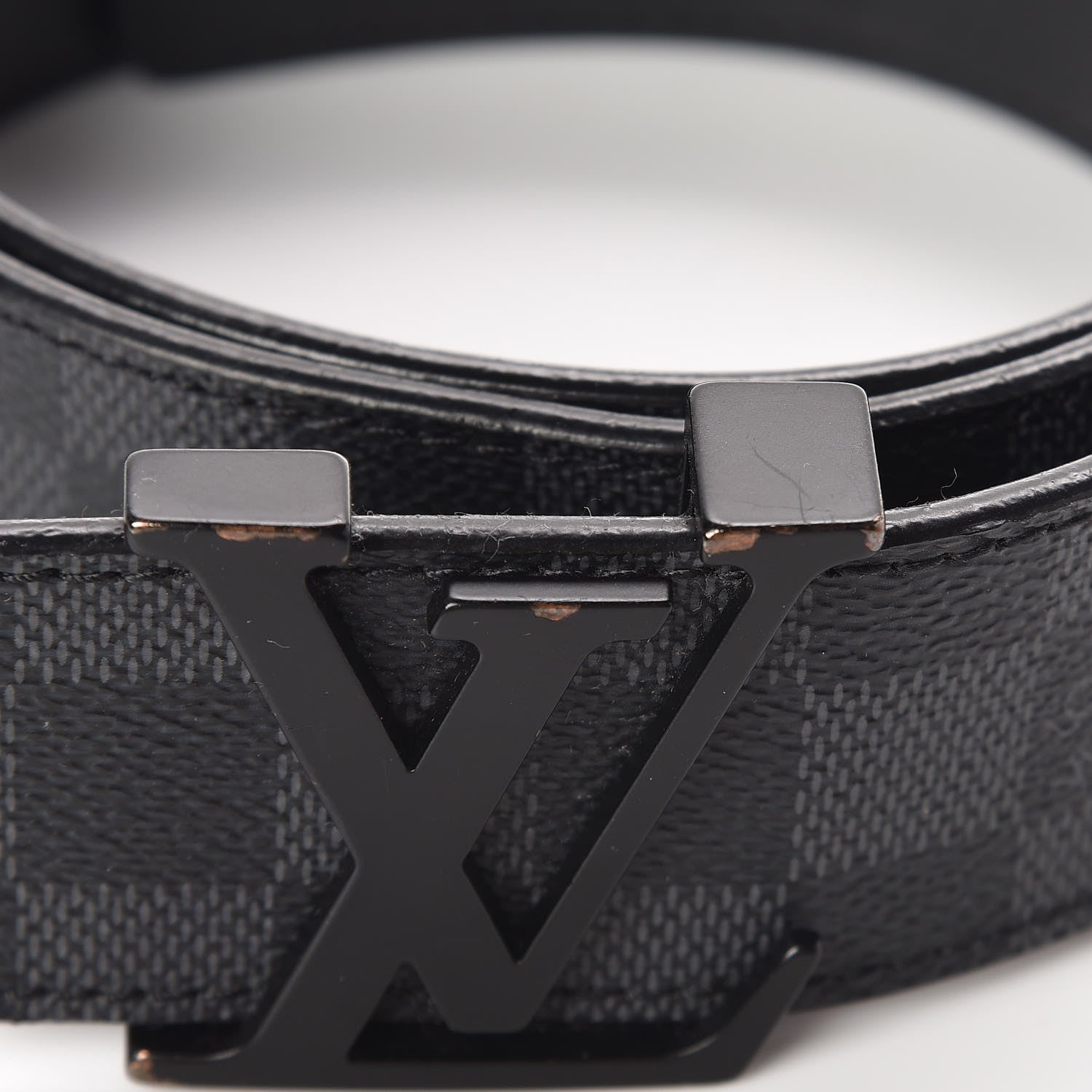 Louis Vuitton Damier Graphite LV Initiales Belt 85 34 7 of 8
