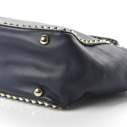 Valentino Garavani Vitello Medium Rockstud Tote Marine 8 of 10