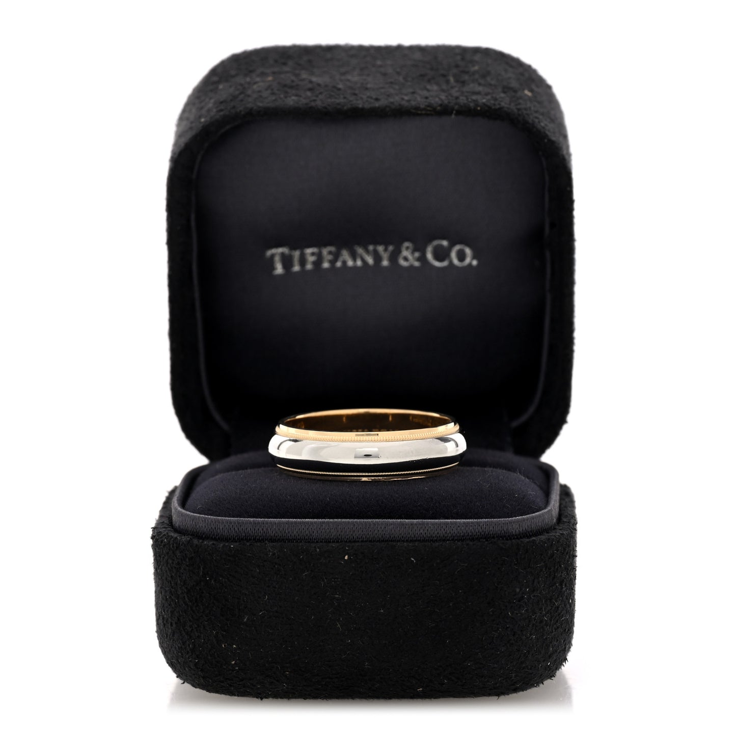 Platinum 18K Yellow Gold 6mm Together Milgrain Wedding Band Ring 62 10