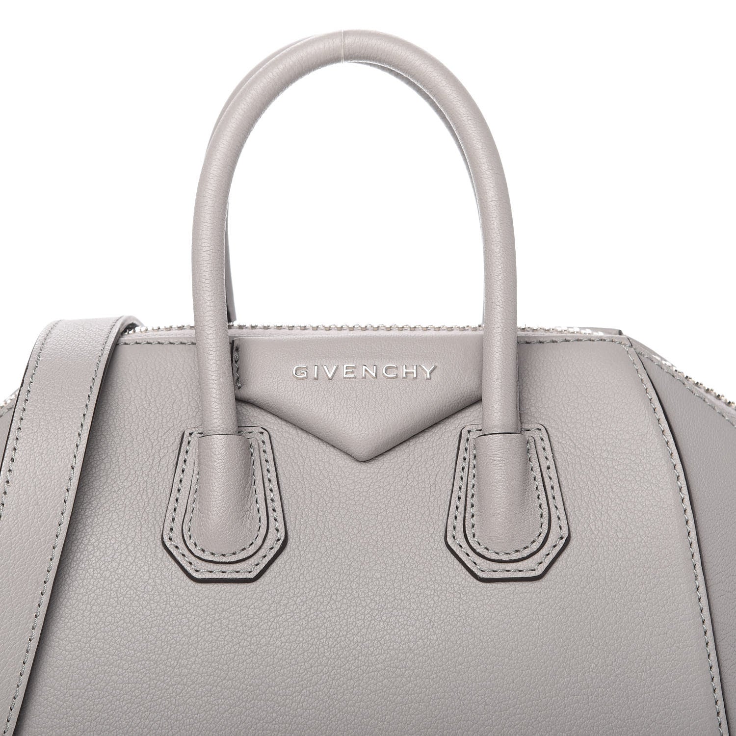 Givenchy Sugar Goatskin Mini Antigona Pearl Grey 10 of 10