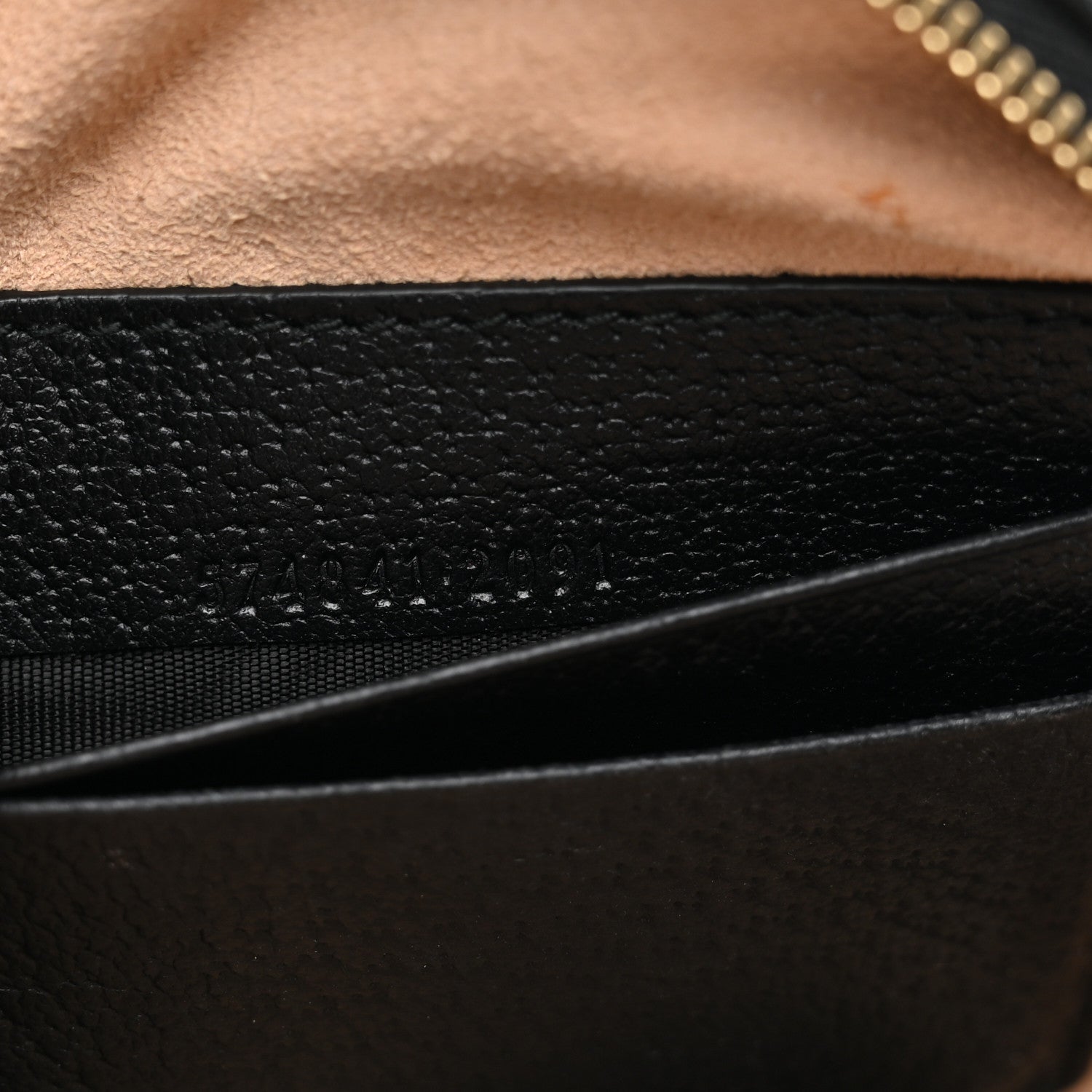 Gucci Textured Calfskin Web Ophidia Round Wrist Wallet  Black 7 of 7