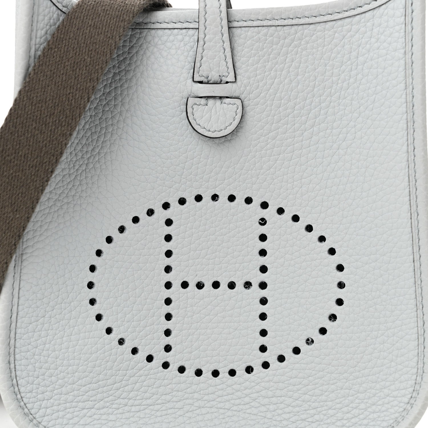 Hermes Taurillon Clemence Amazone Evelyne TPM Bleu Pale Etain 8 of 12