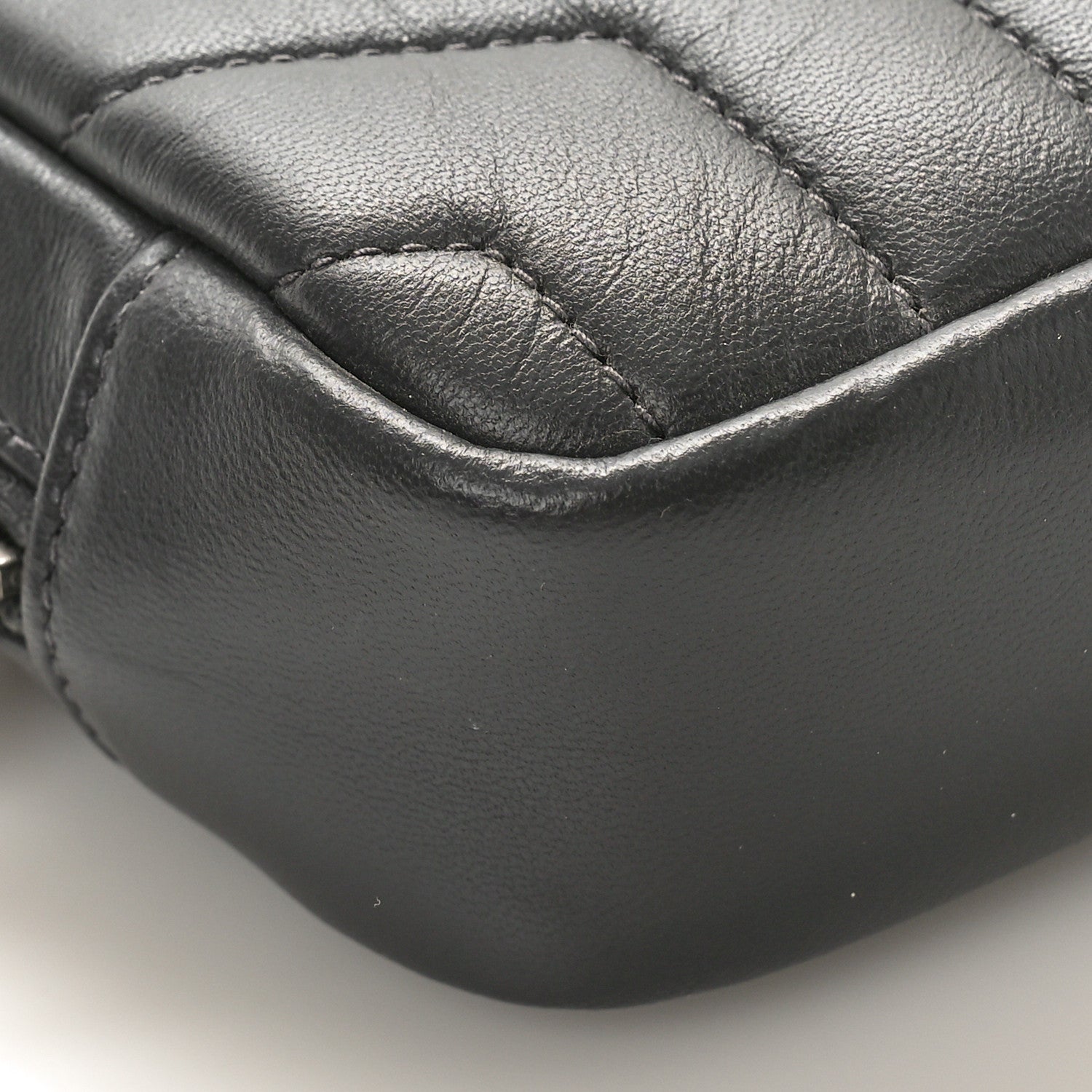 Saint Laurent Lambskin Y Quilted Monogram Loulou Cosmetic Case Asphalt Grey 7 of 9