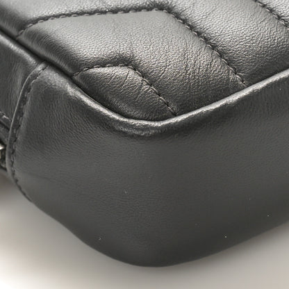 Saint Laurent Lambskin Y Quilted Monogram Loulou Cosmetic Case Asphalt Grey 7 of 9