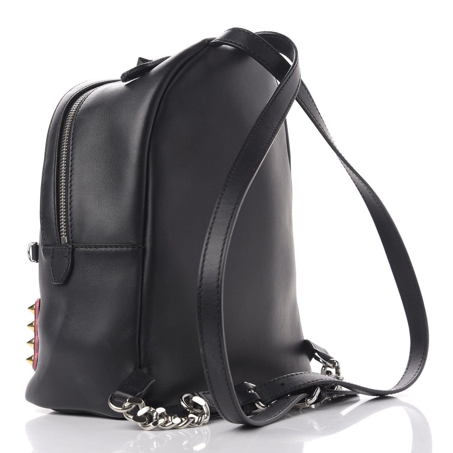Vitello Century Fun Fair Metal Studded Mini Backpack Black Multicolor