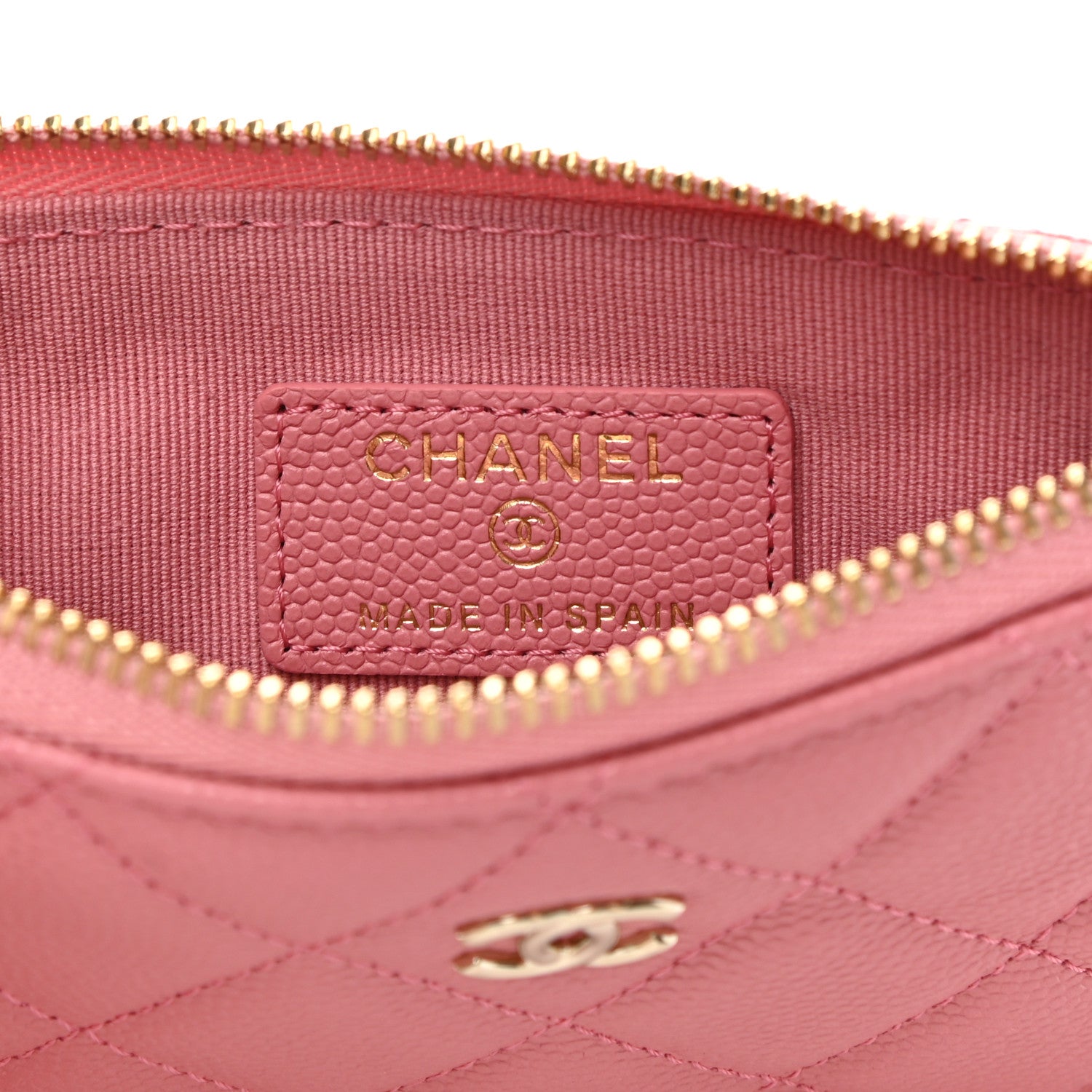 Chanel Caviar Quilted Small Cosmetic Case Dark Pink 6 of 8