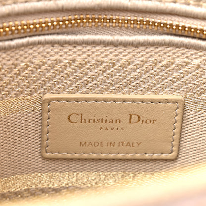 Christian Dior Canvas Embroidered Medium Lady D-Lite Beige Multicolor 10 of 23