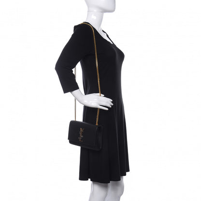 Saint Laurent Calfskin Small Monogram Kate Satchel Black 2 of 9