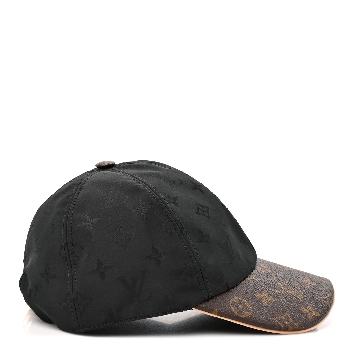 Polyester Silk Monogram LV Get Ready Cap L Black