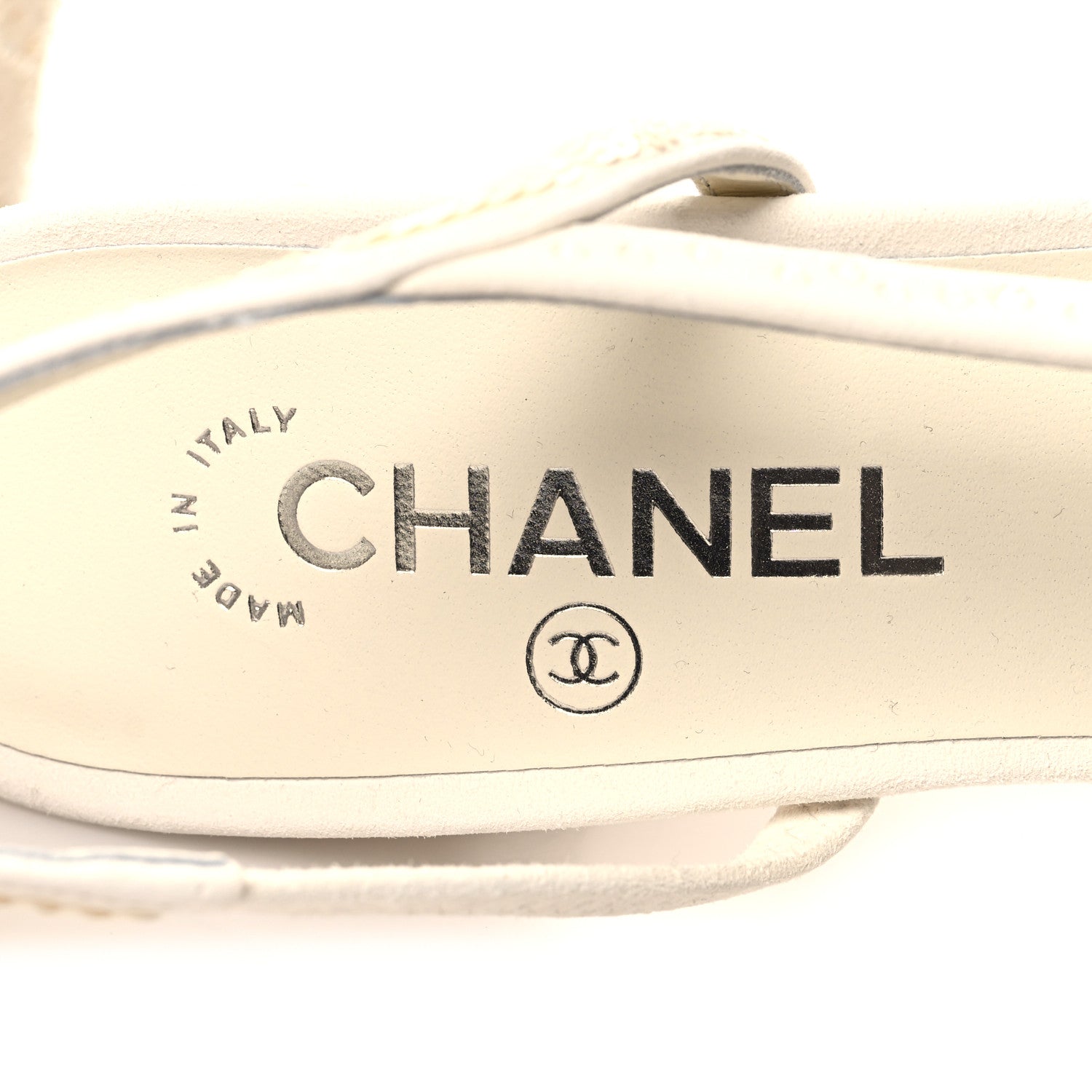 Chanel Strass Sequin Grosgrain Cap Toe CC Slingback Pumps 40 White Black 7 of 9