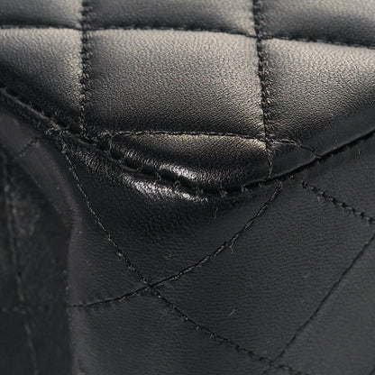 Chanel Lambskin Quilted Medium Double Flap Black 11 of 14