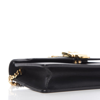 Gucci Calfskin Super Mini Sylvie Chain Shoulder Bag Black 6 of 10