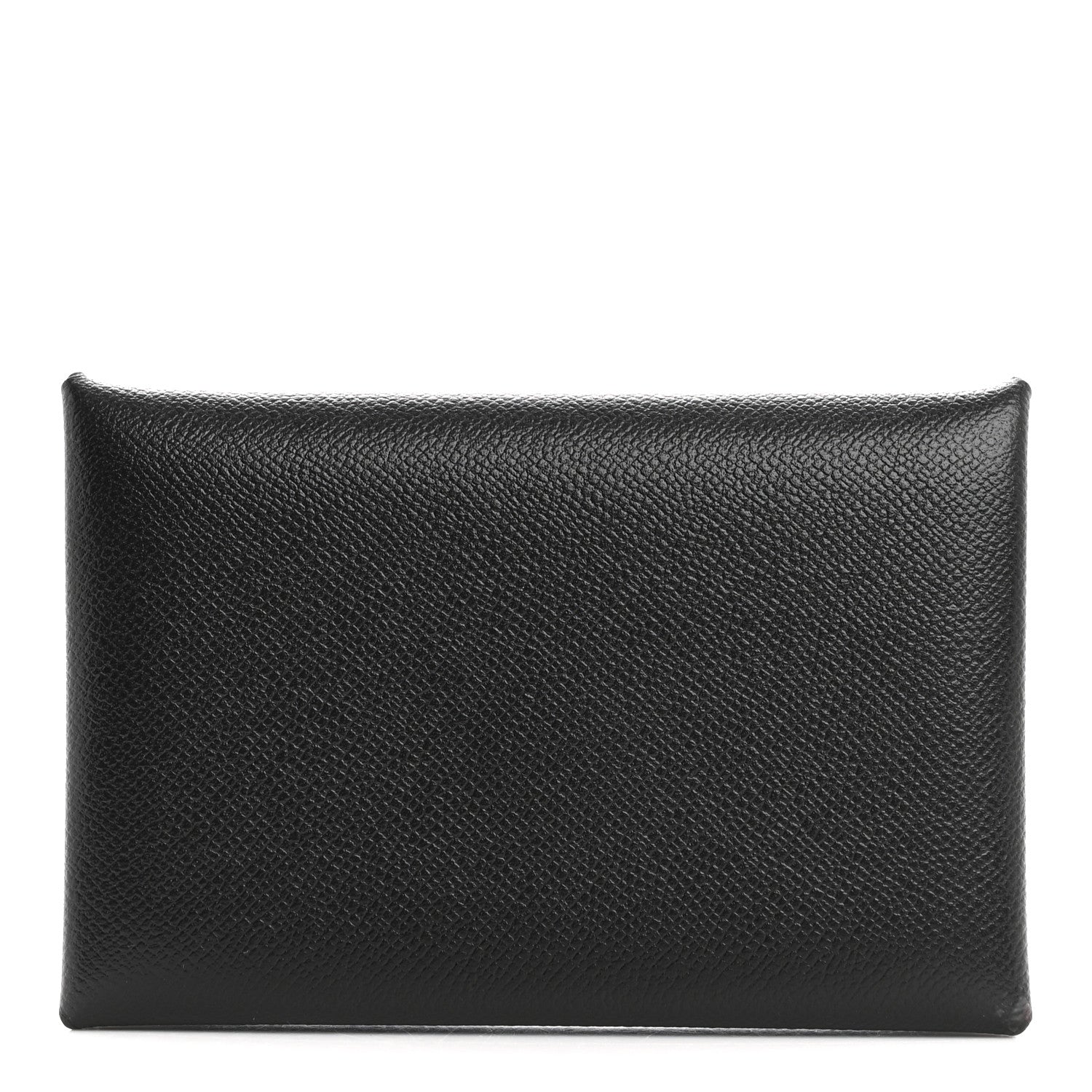 Hermes Madam Calfskin Calvi Card Case Black 1 of 9