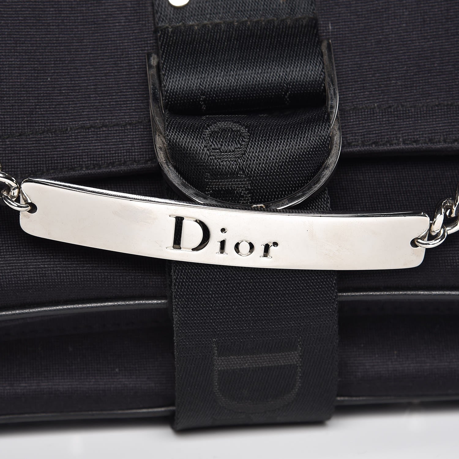 Christian Dior Silk Jersey Crystal Hardcore Clutch Black 9 of 13