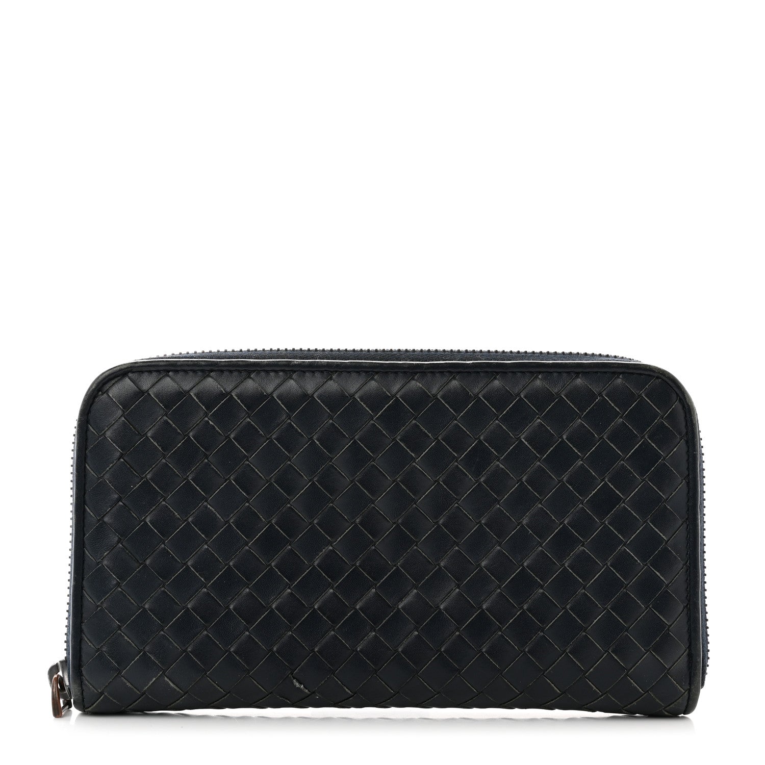 Bottega Veneta Nappa Intrecciato Zip Around Wallet Pacific 1 of 13