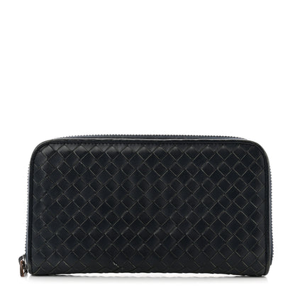 Bottega Veneta Nappa Intrecciato Zip Around Wallet Pacific 1 of 13
