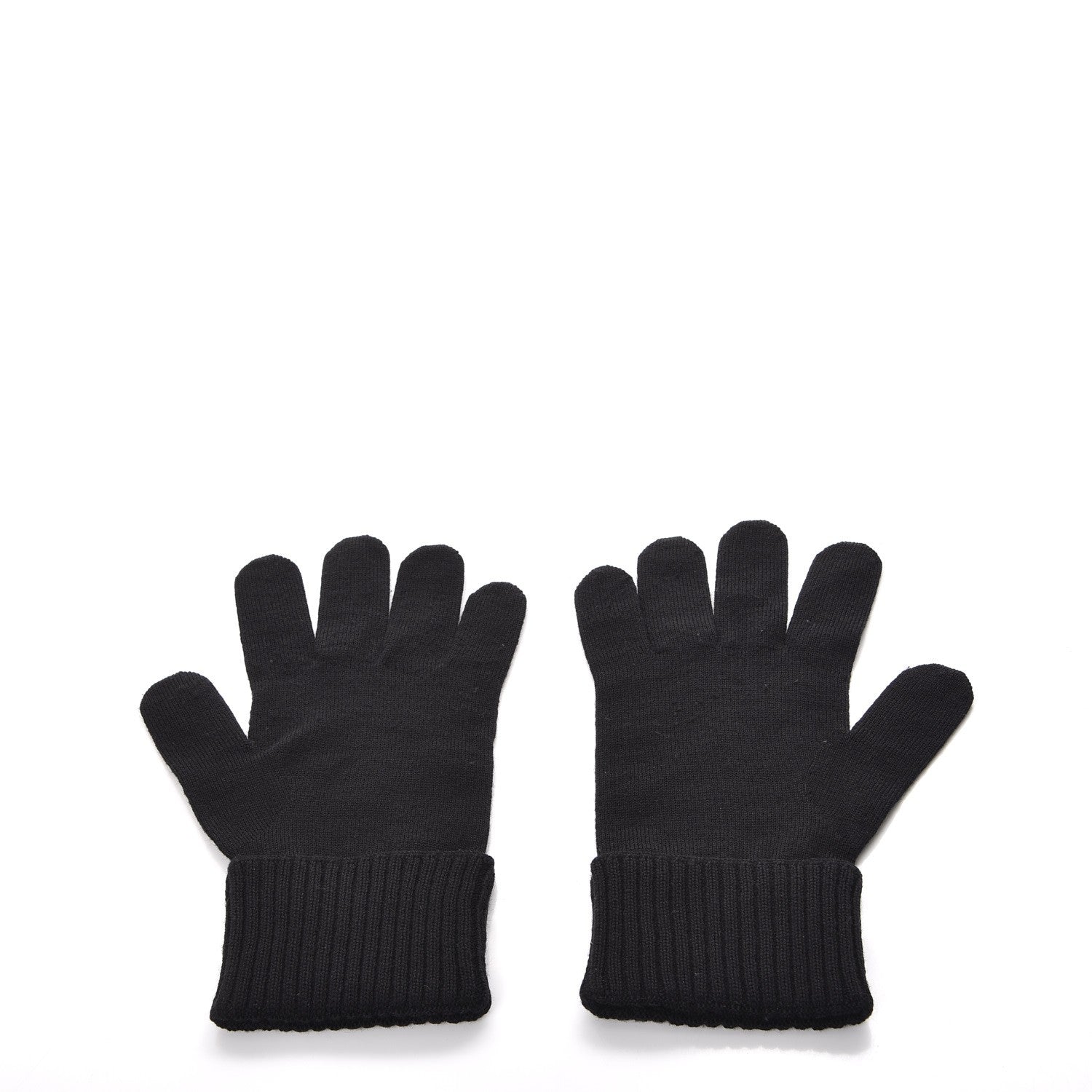 Louis Vuitton Wool Petit Damier Gloves Black 3 of 6