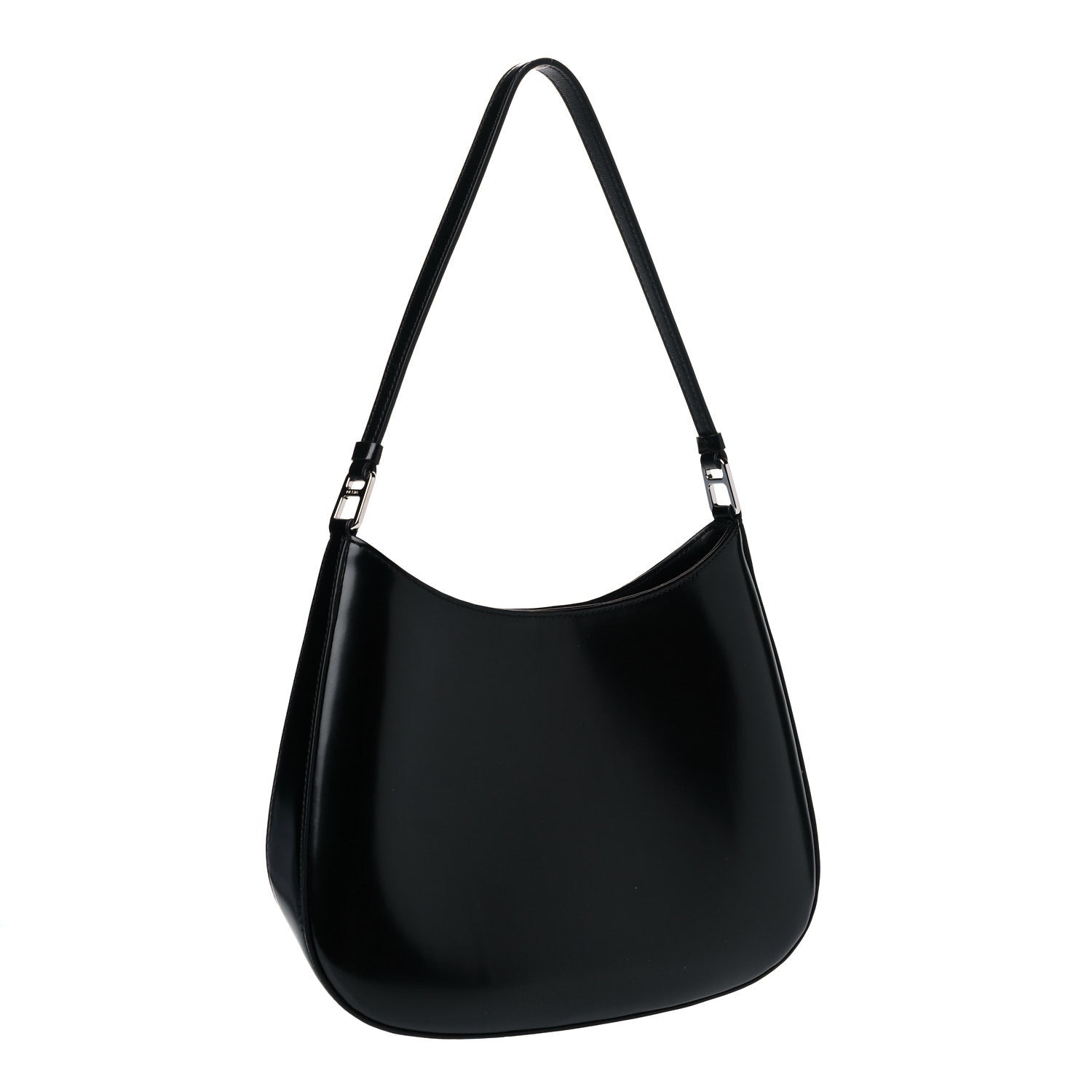 Prada Spazzolato Cleo Shoulder Bag Black 3 of 11