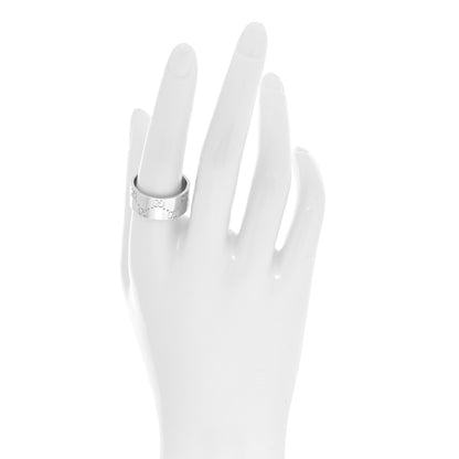 Gucci 18K White Gold Wide Icon Ring 59 8.75 2 of 6