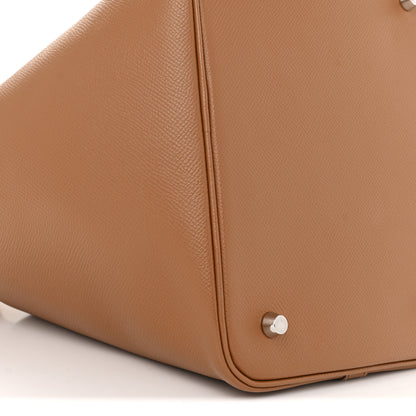 Hermes Epsom Tressage De Cuir Picotin Lock 22 MM Gold Bleu du Nord Rouge H 9 of 12