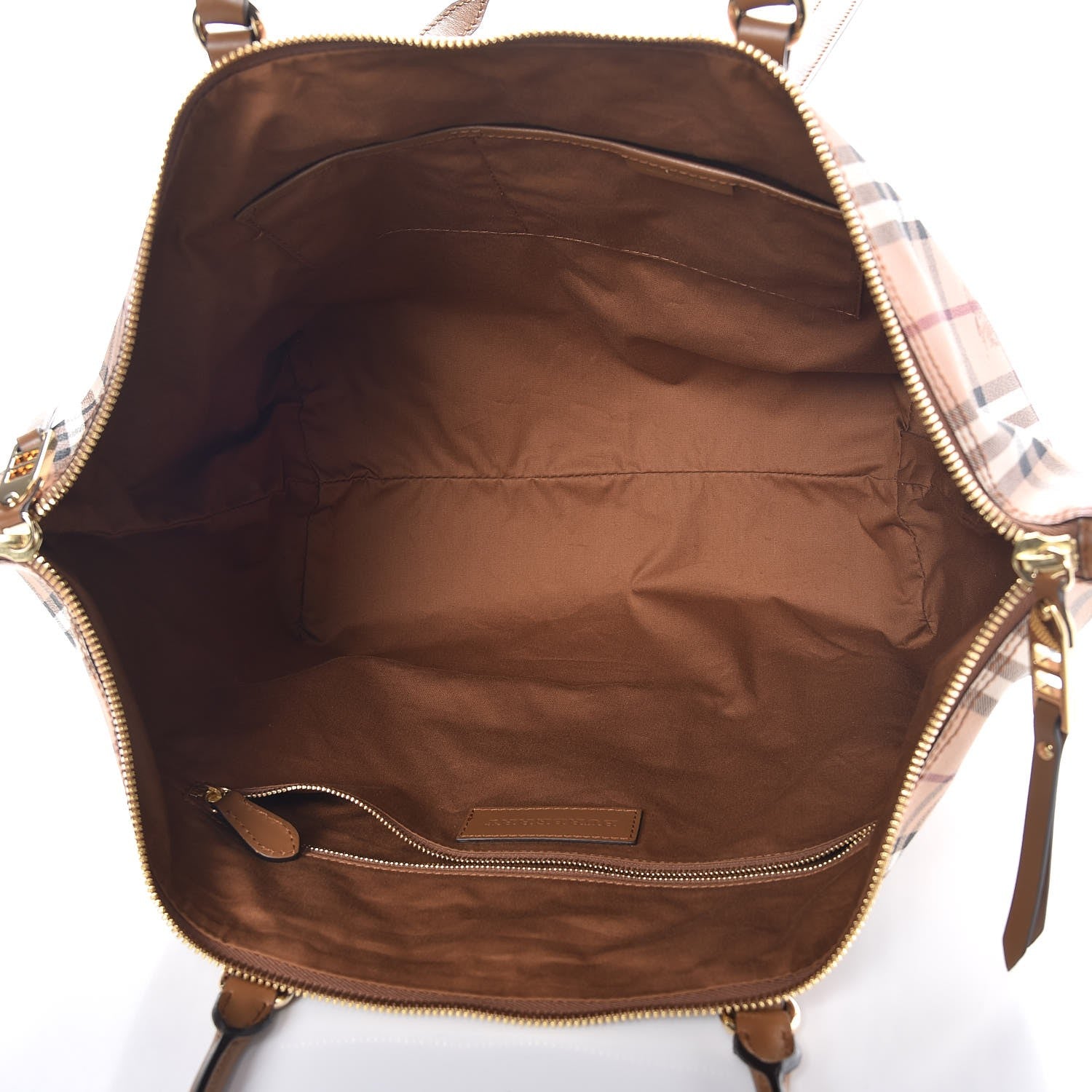 Burberry Haymarket Check Medium Salisbury Tote Camel 5 of 7
