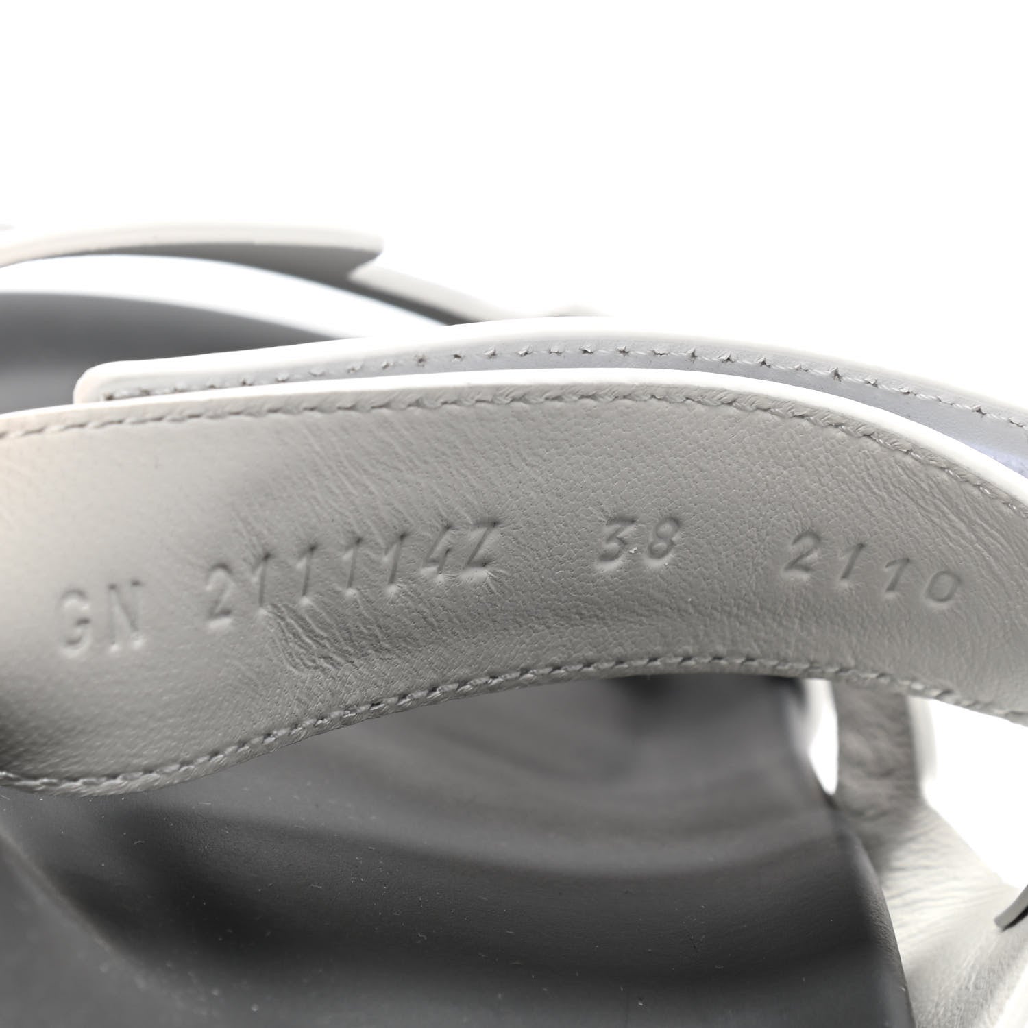 Hermes Calfskin Womens Chypre Sandals 38 White 8 of 8