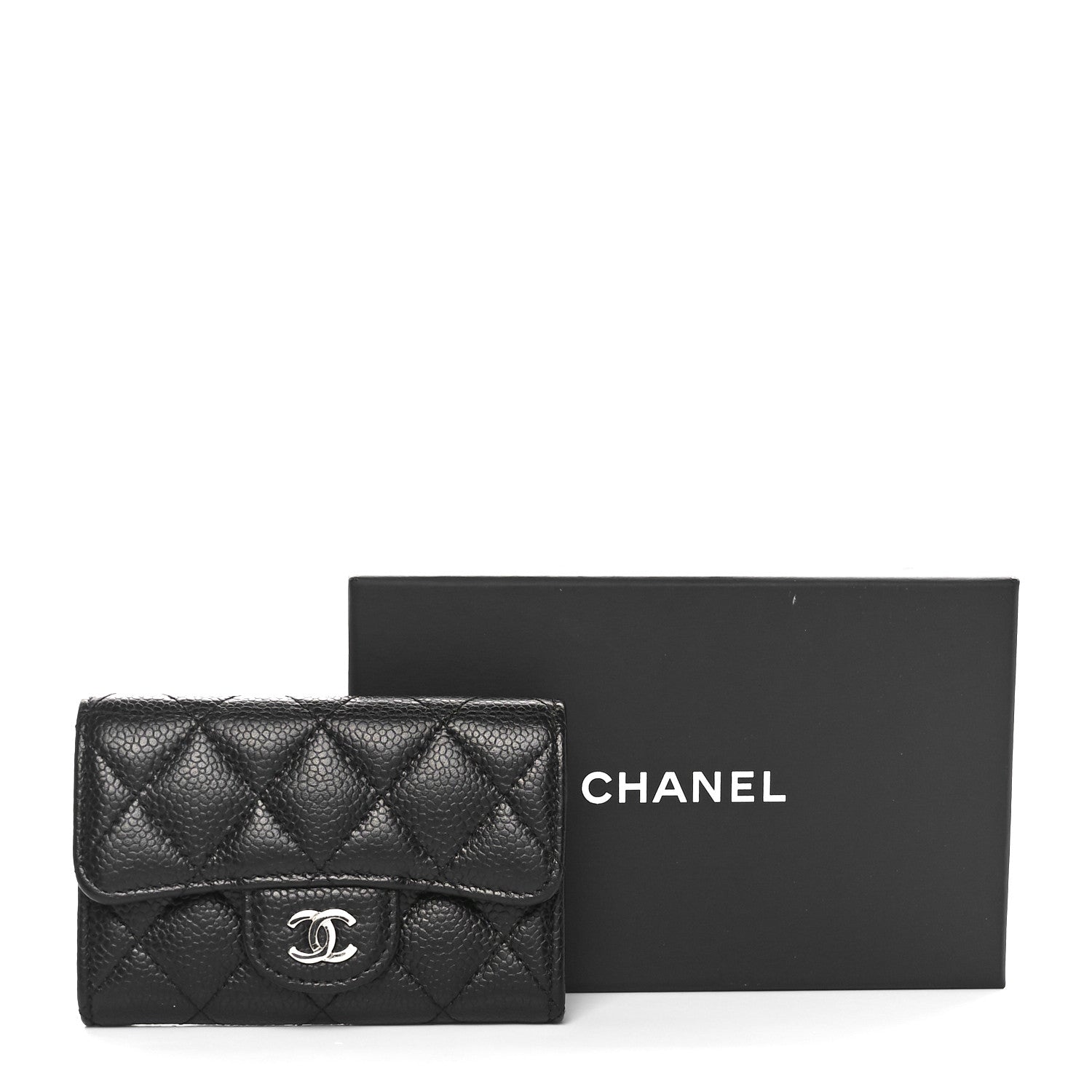 Chanel Caviar Quilted Flap Card Holder Black 10 of 10