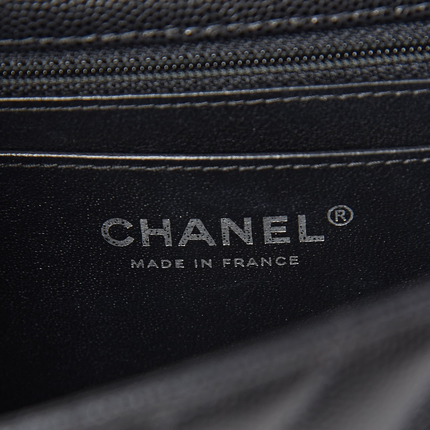 Chanel Caviar Chevron Quilted Mini Rectangular Flap Black 6 of 12