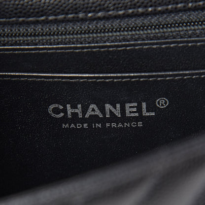 Chanel Caviar Chevron Quilted Mini Rectangular Flap Black 6 of 12