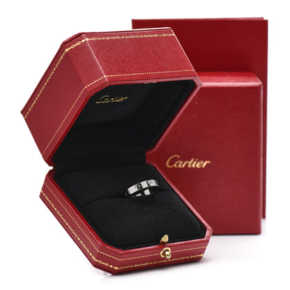 Cartier 18K White Gold 3.5mm LOVE Wedding Band Ring 53 6.5 5 of 5