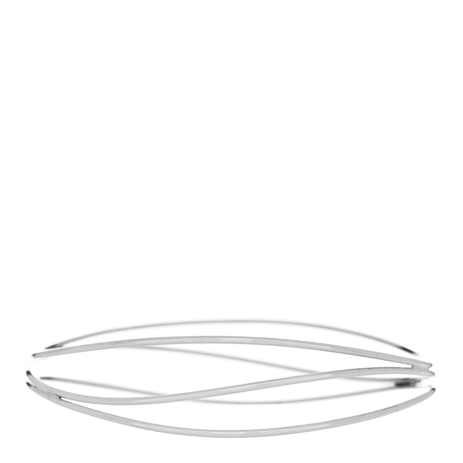Tiffany Sterling Silver Elsa Peretti Wave Three Row Bracelet 1 of 3